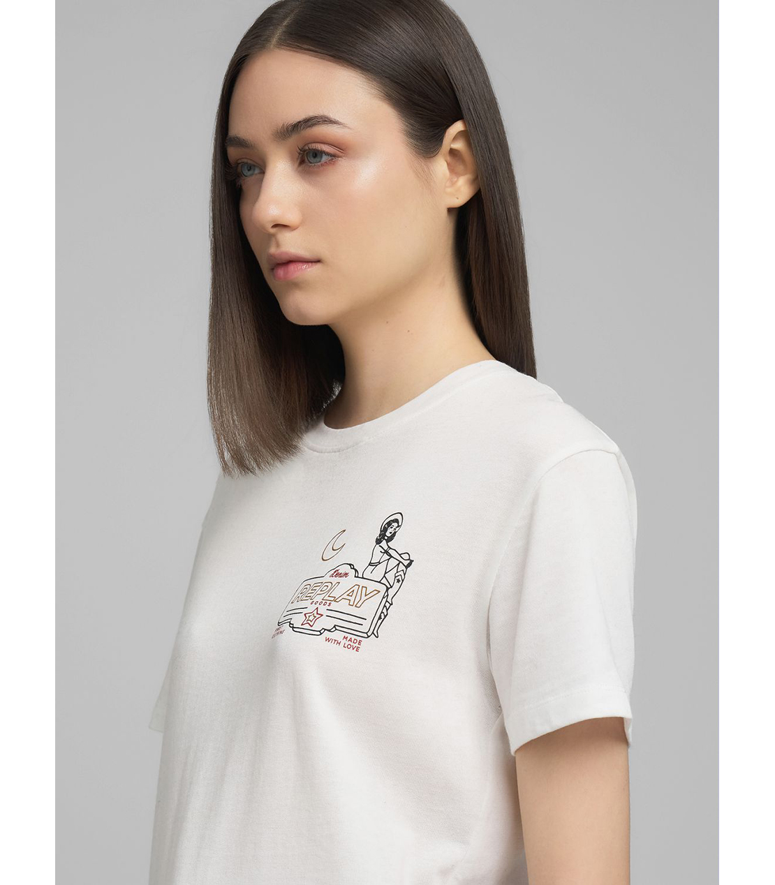 グラフィックプリントクルーネックTシャツ 詳細画像 オフホワイト 6